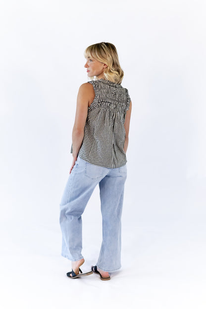 Johanna Gingham Ruffle Top