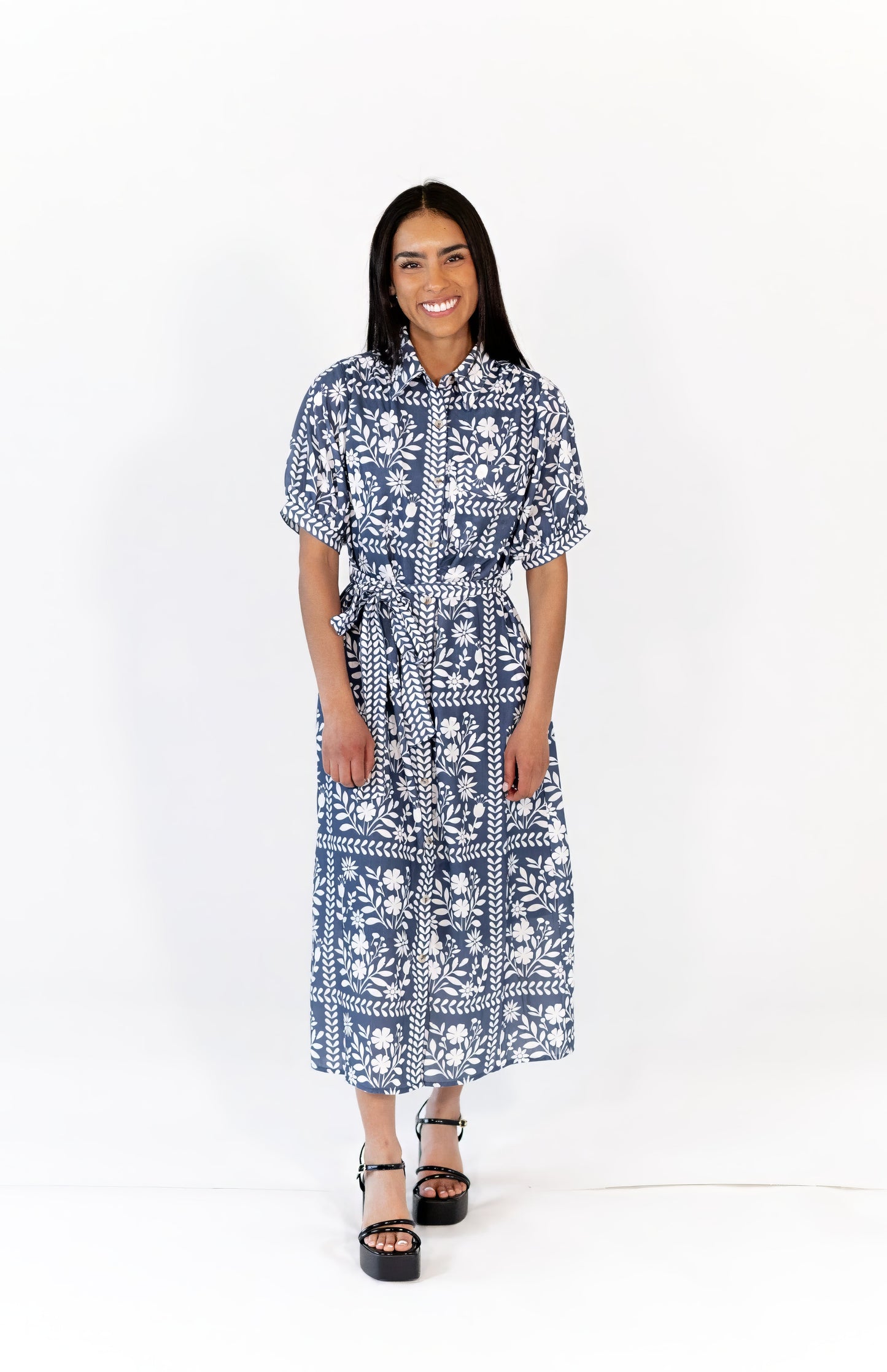 Layla Tie Waist Midi Dress