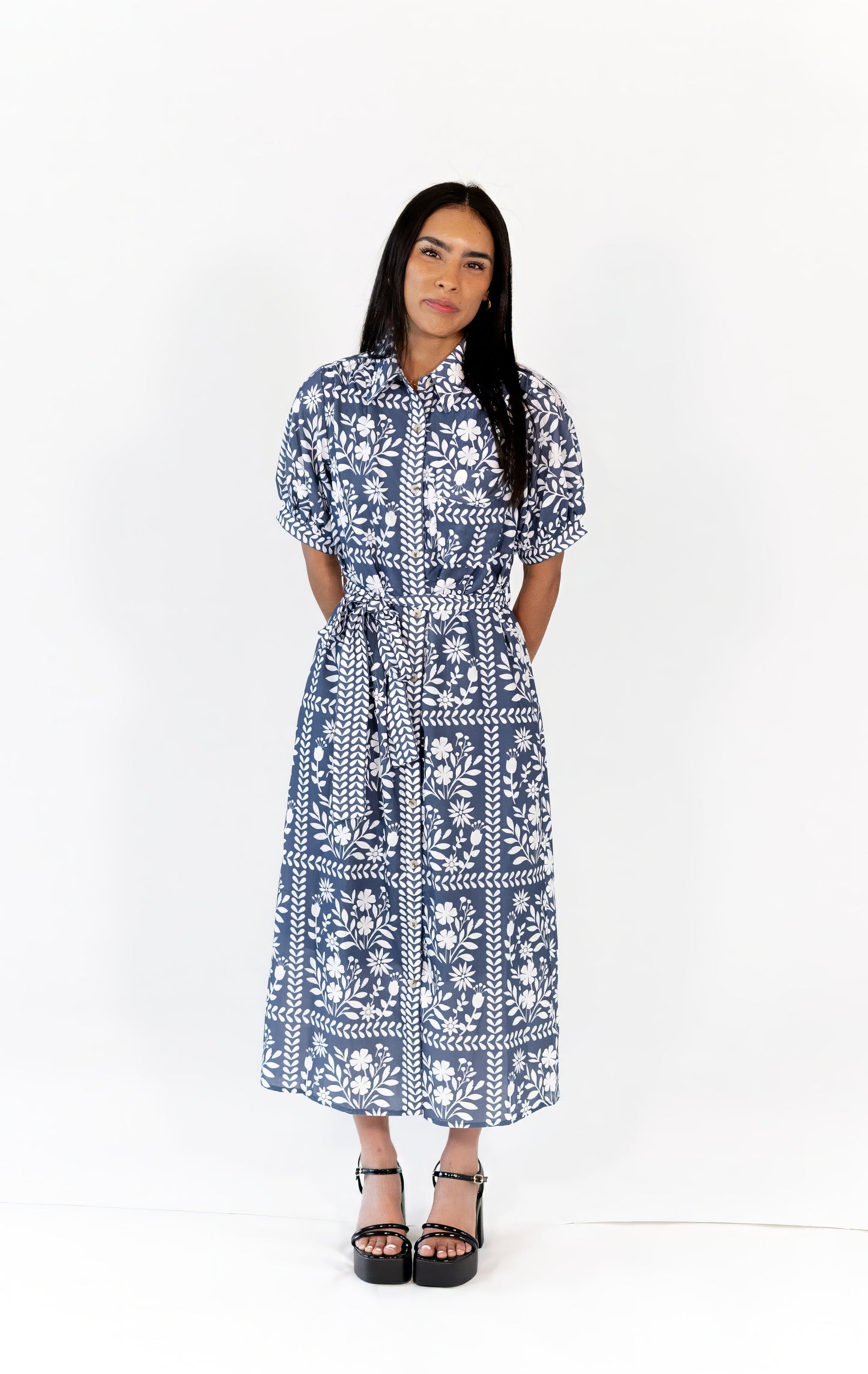 Layla Tie Waist Midi Dress