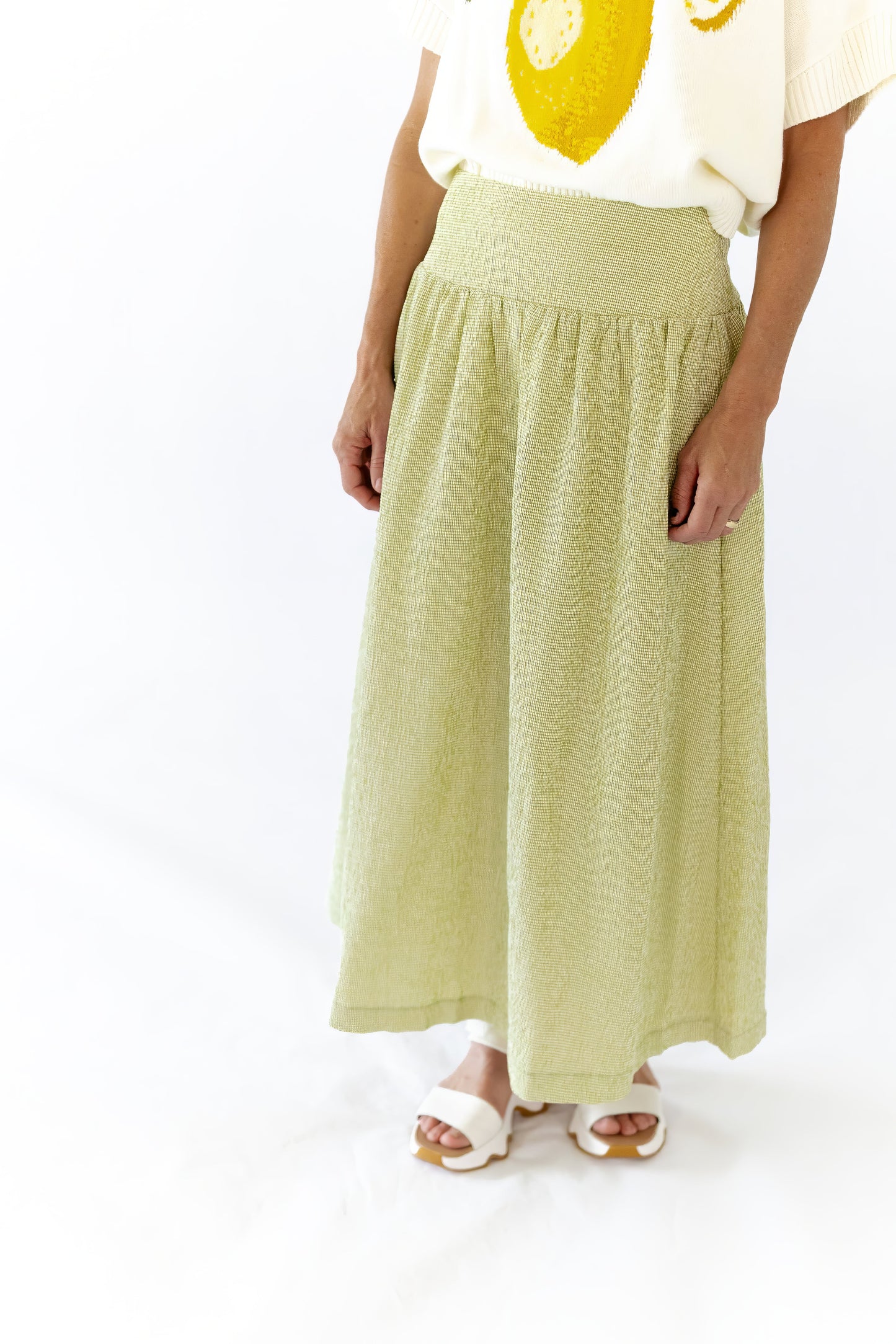 Olive Branch Midi Skirt