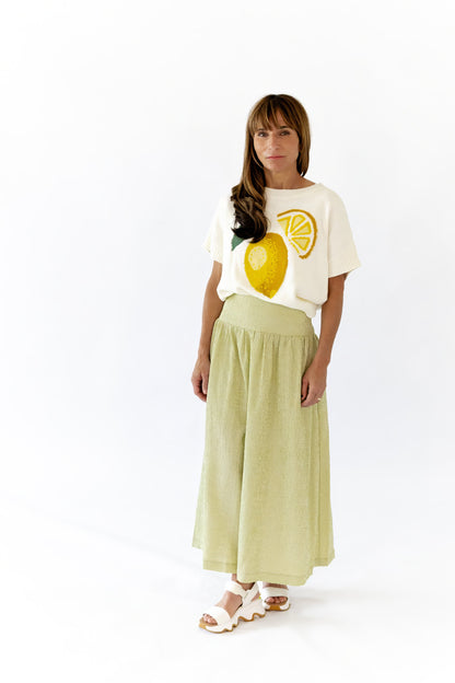Olive Branch Midi Skirt