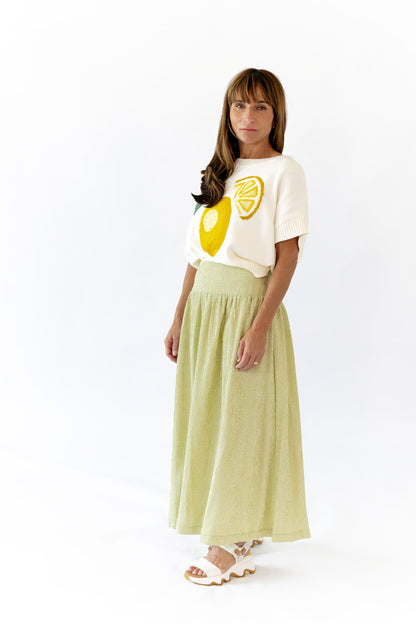 Olive Branch Midi Skirt