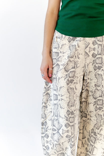 Bodega Snakeskin Barrel Jeans