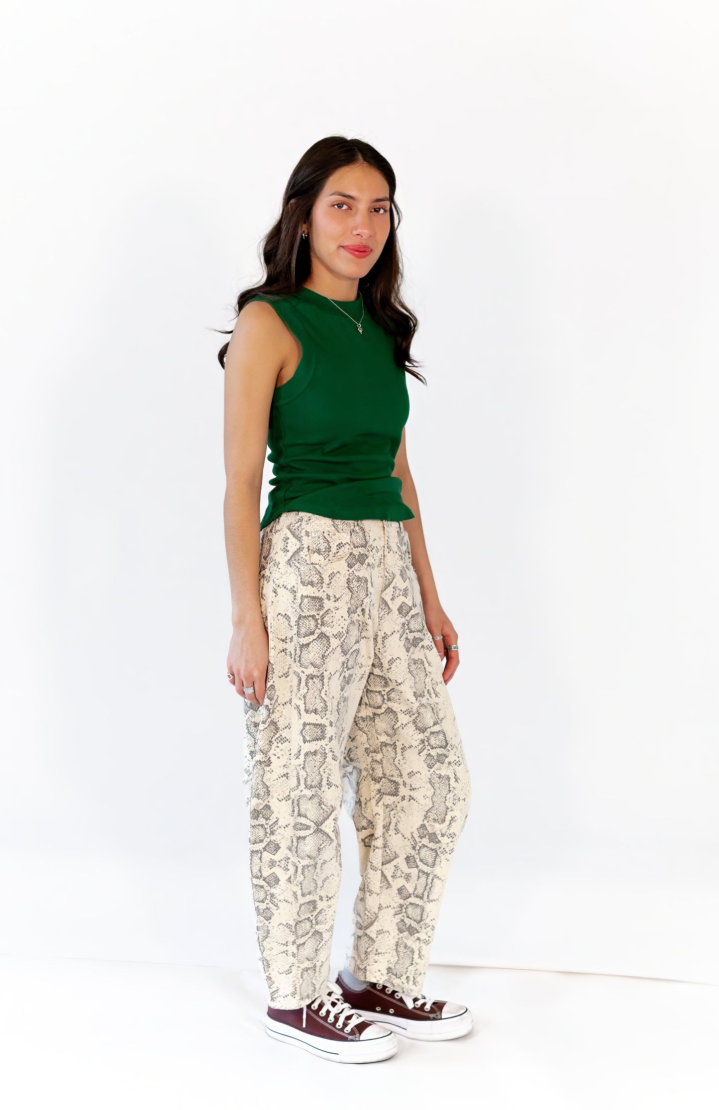 Bodega Snakeskin Barrel Jeans
