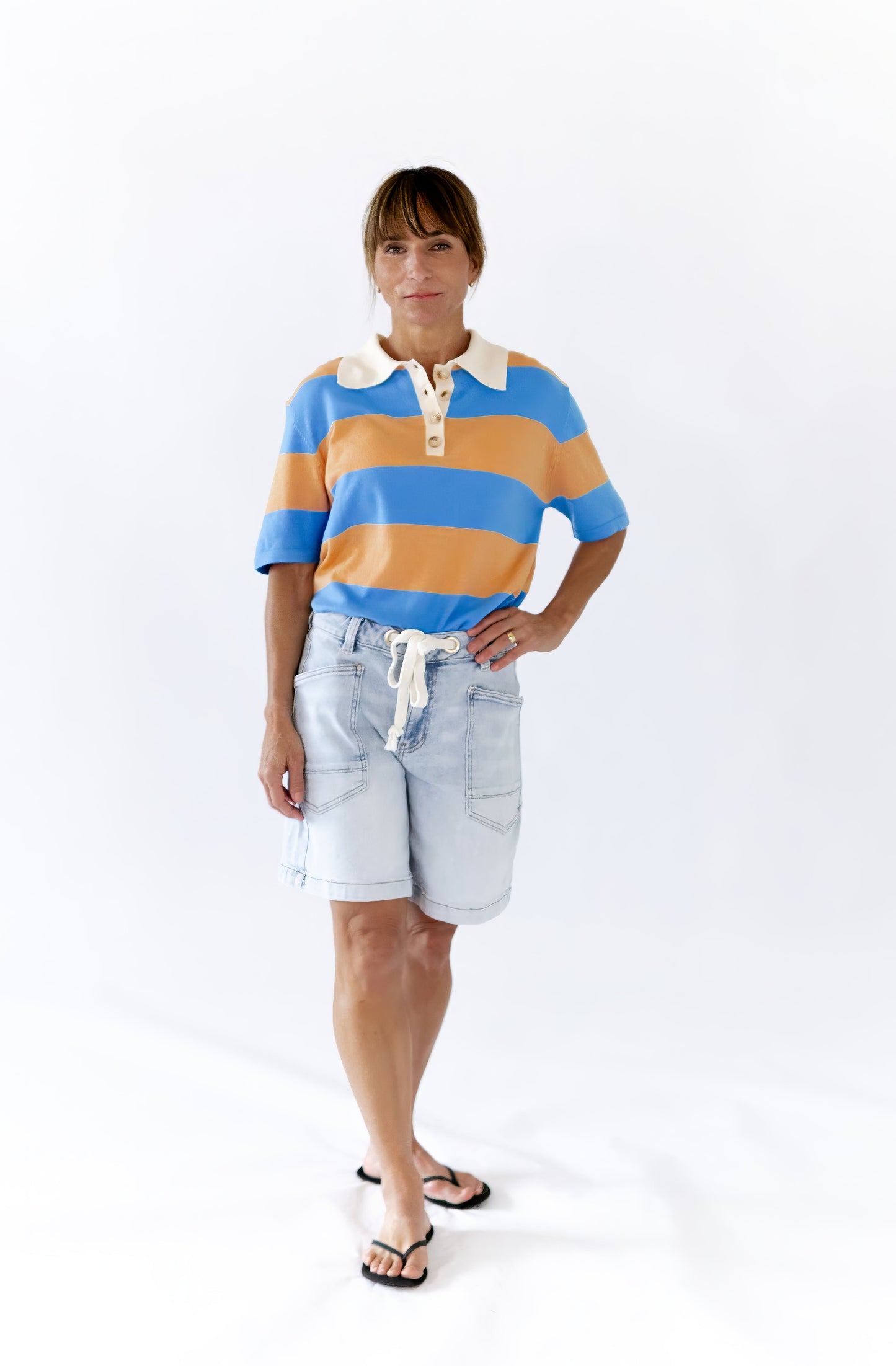 Drawstring Light Wash Jorts