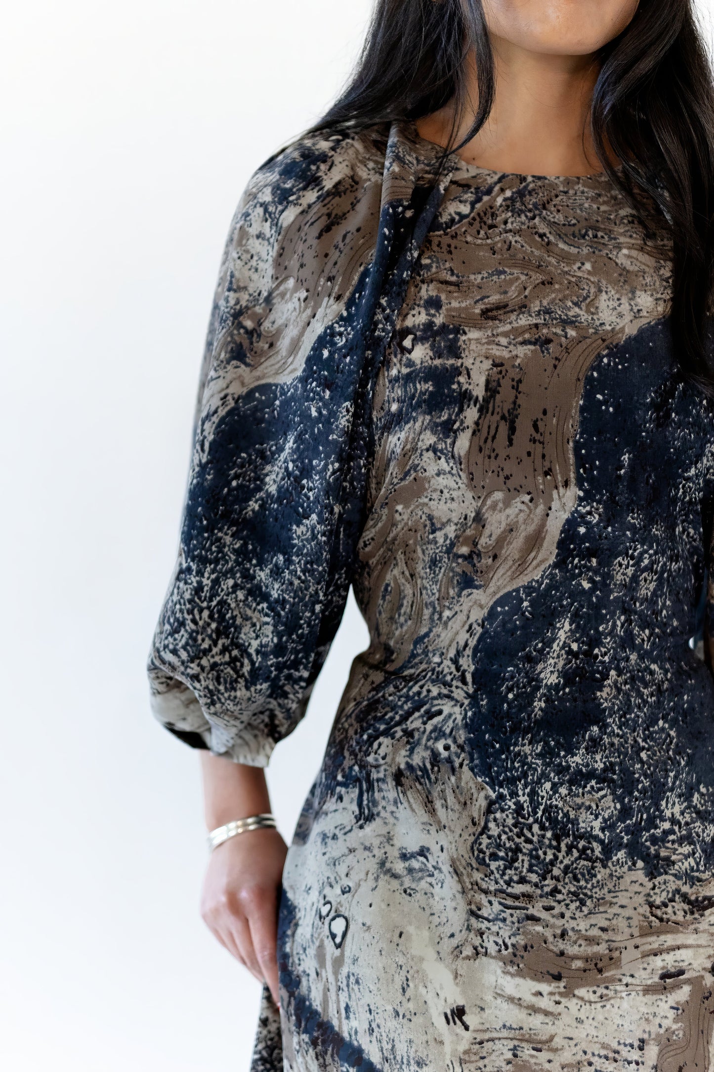 Milky Way Puffed Sleeve Dress