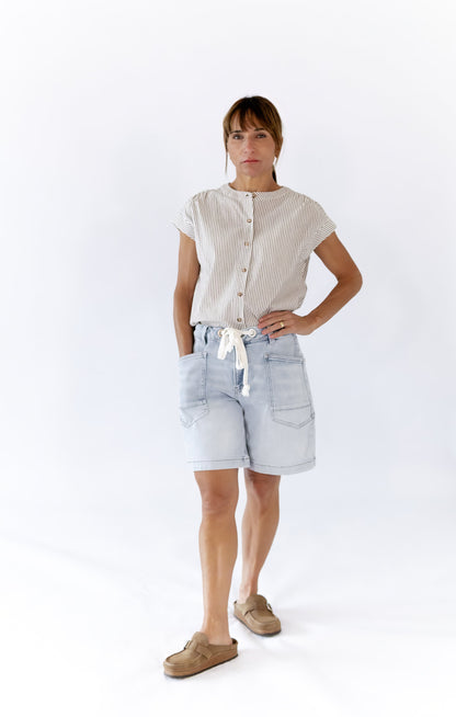 Quinn Striped Button Up