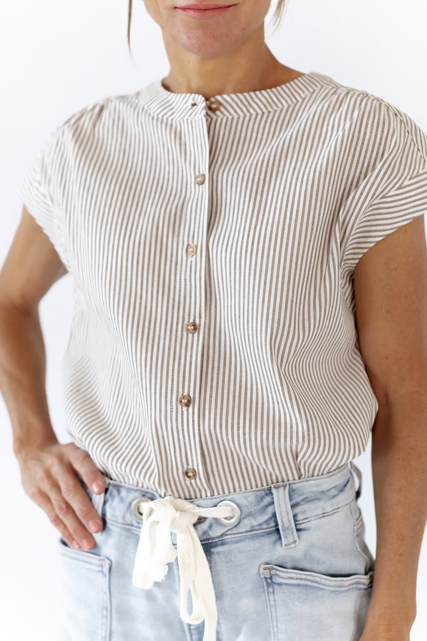 Quinn Striped Button Up