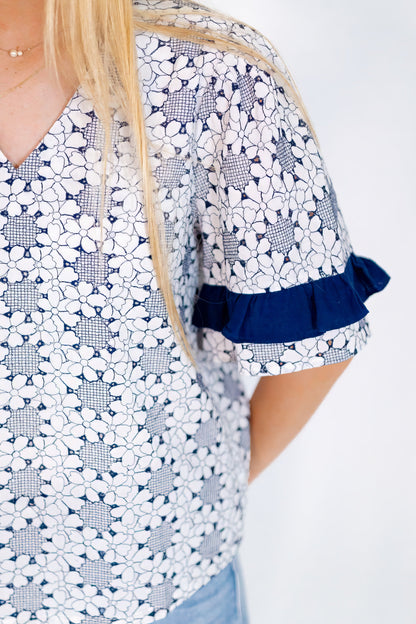 Rhylan Embroidered Floral Top