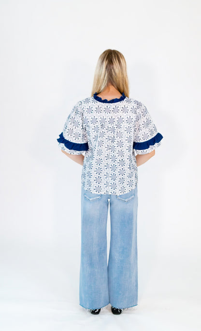 Rhylan Embroidered Floral Top