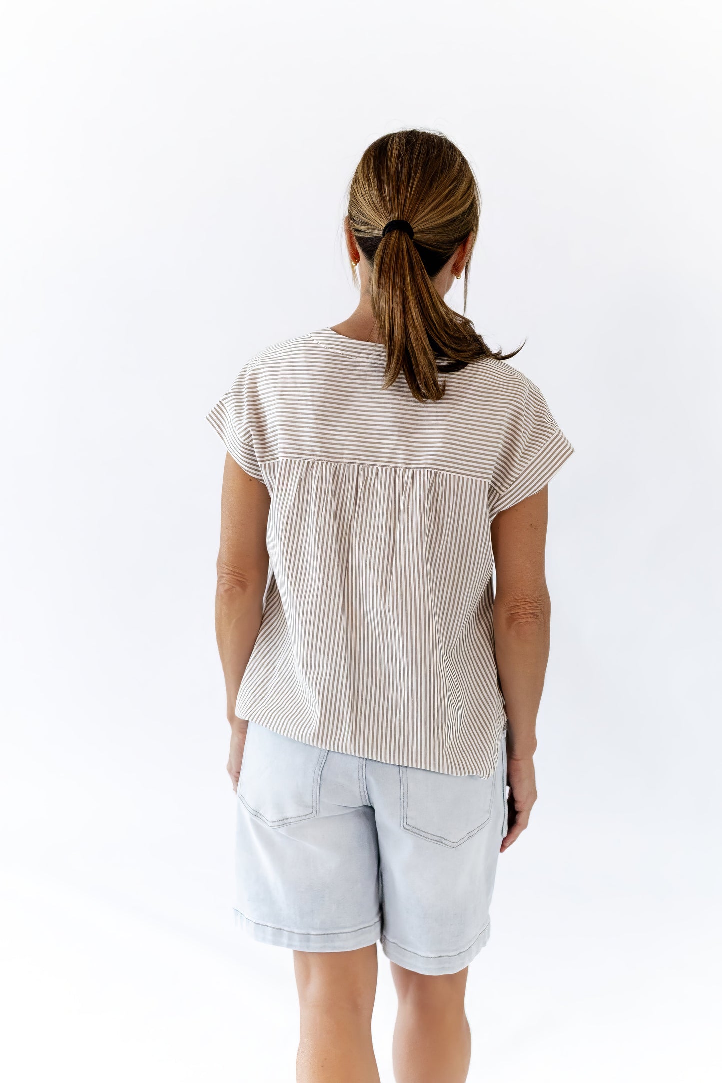 Quinn Striped Button Up