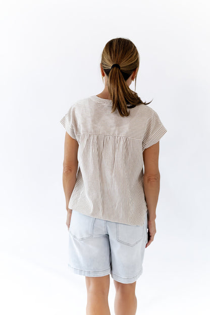 Quinn Striped Button Up