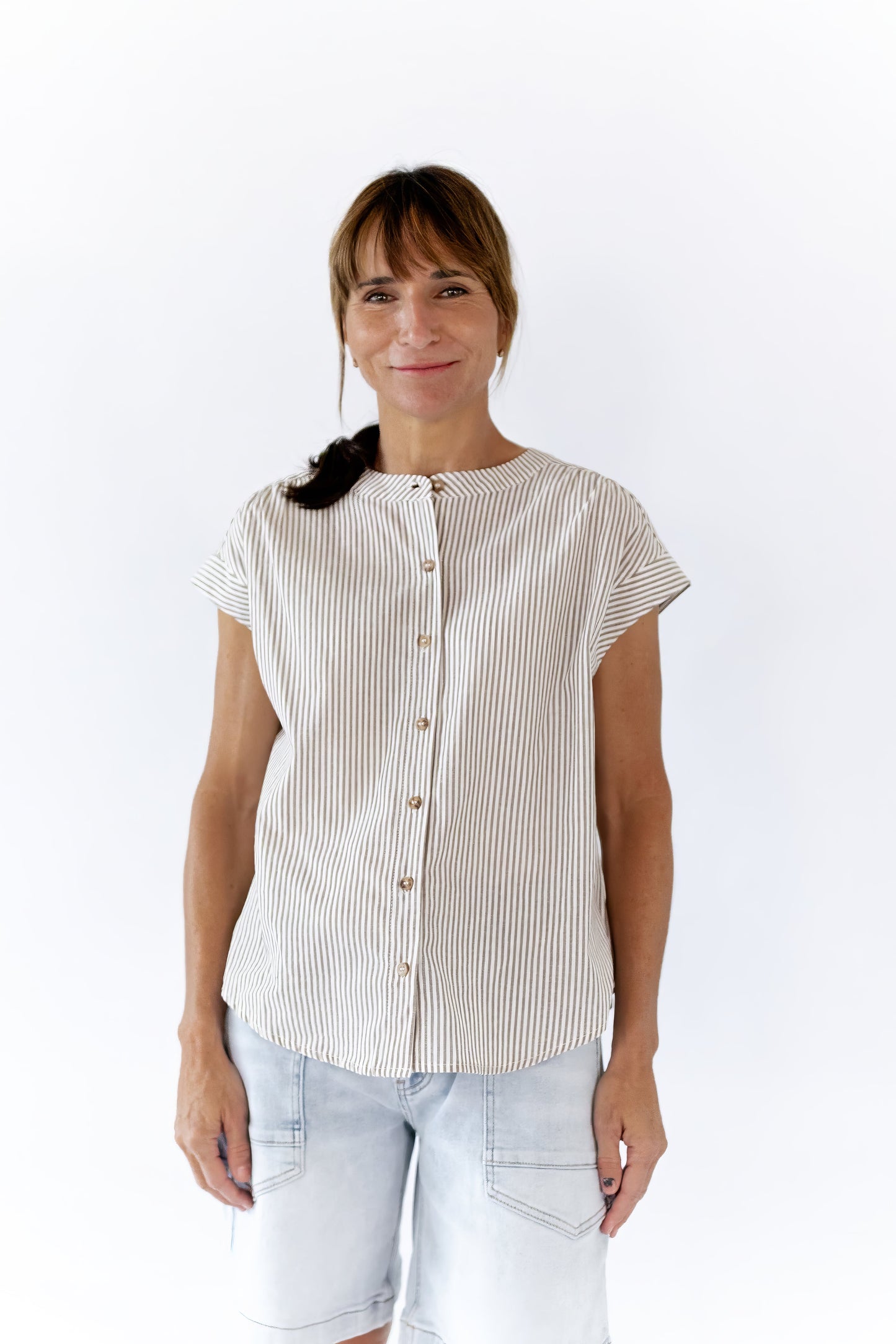 Quinn Striped Button Up