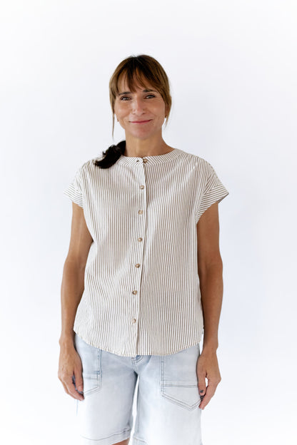 Quinn Striped Button Up