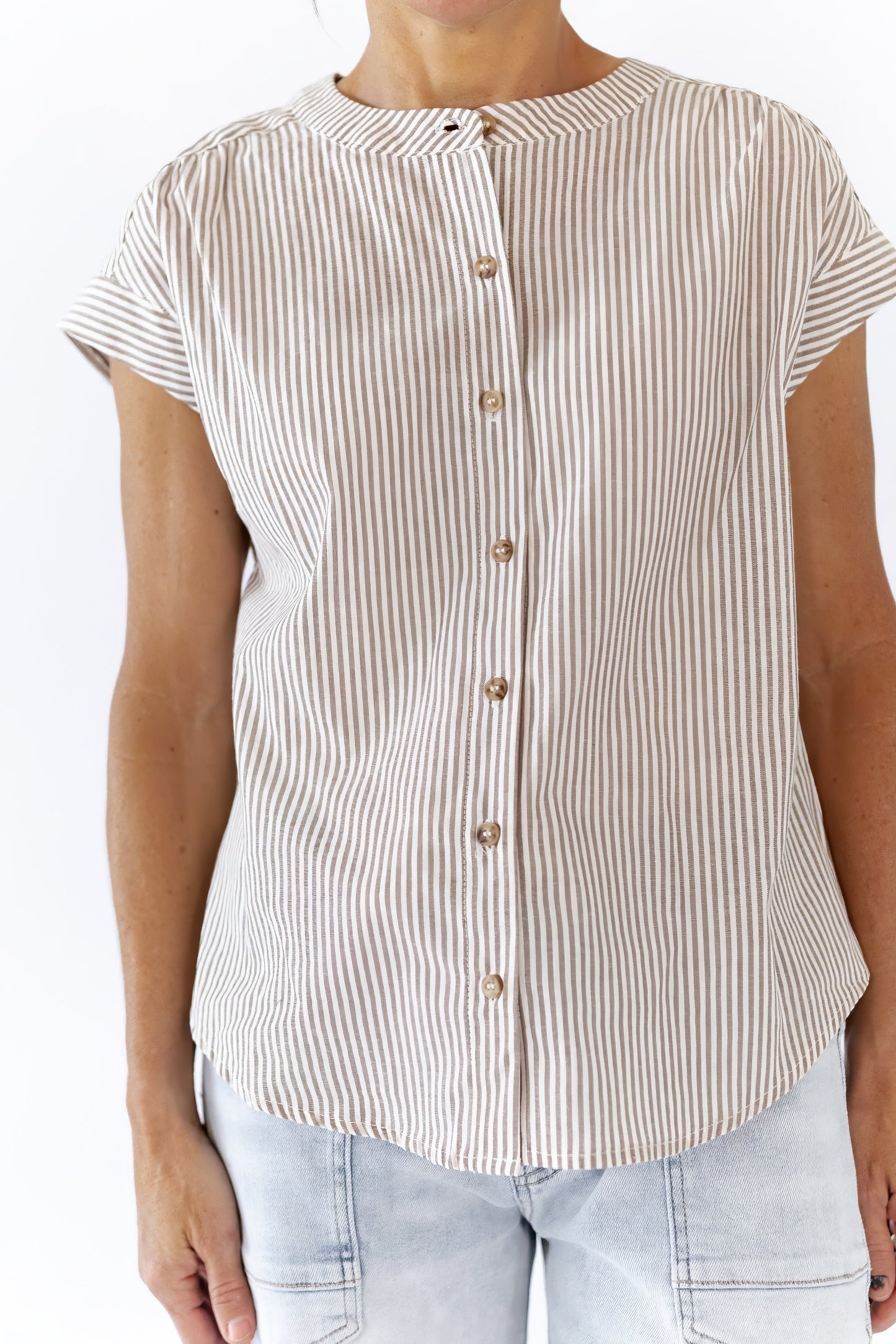 Quinn Striped Button Up