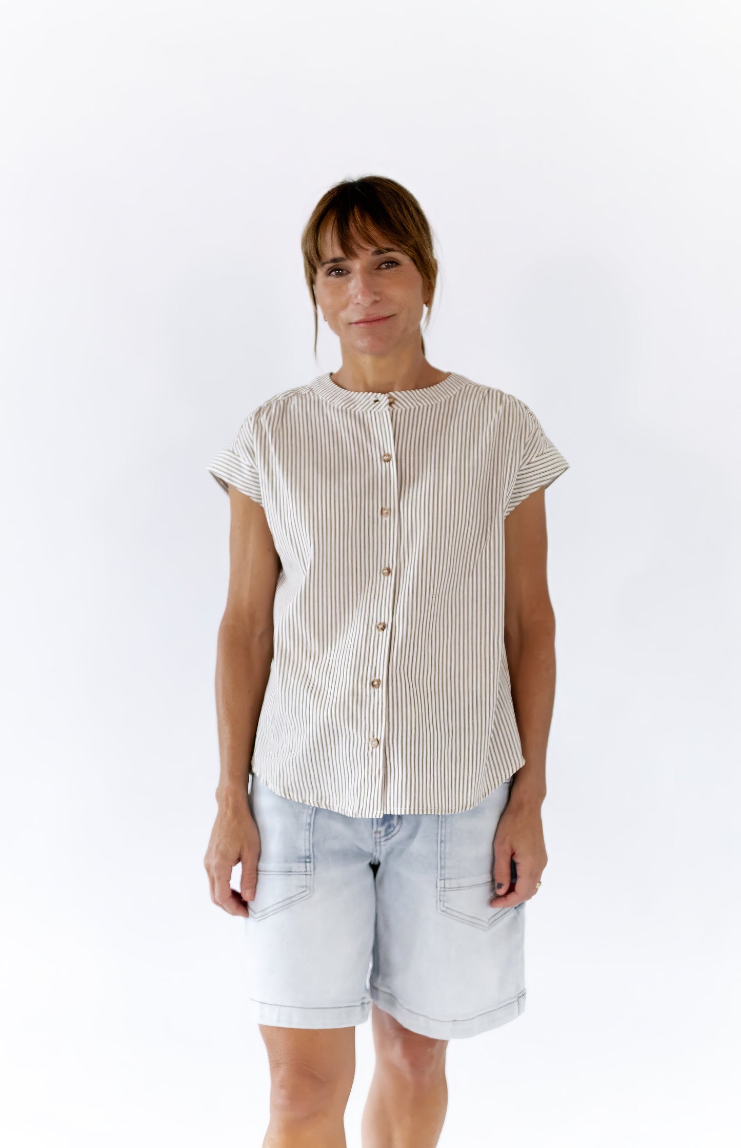 Quinn Striped Button Up