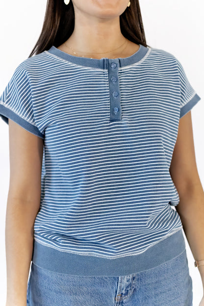 Ashlie Striped Henley Top