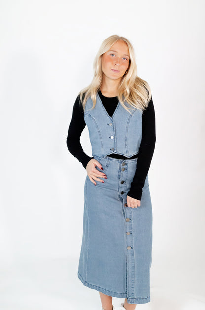 Virginia Button Down Skirt