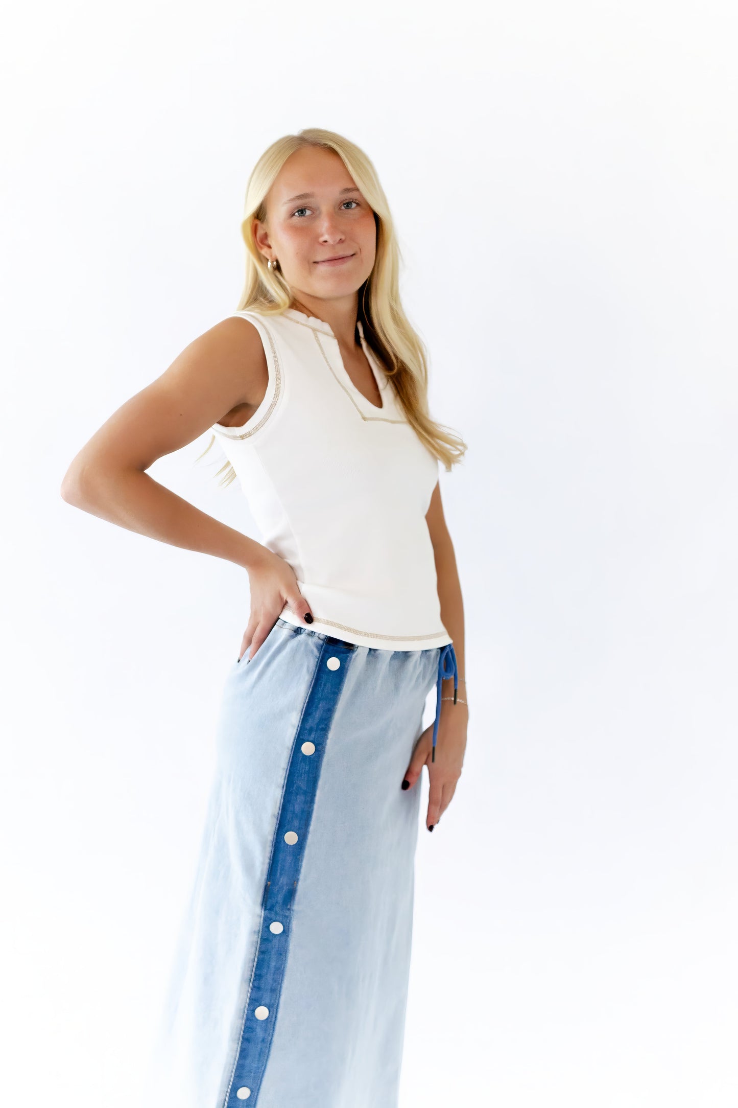 Quincy Split Neck Top