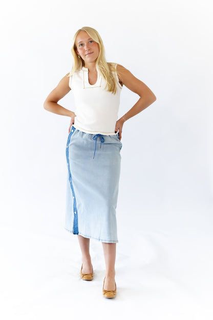 Quincy Split Neck Top