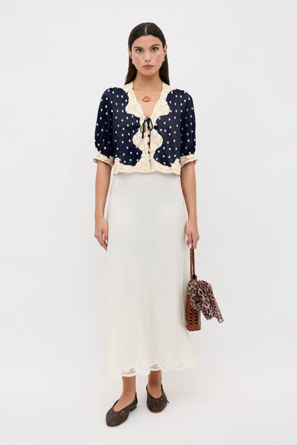 ursula top layla dot navy