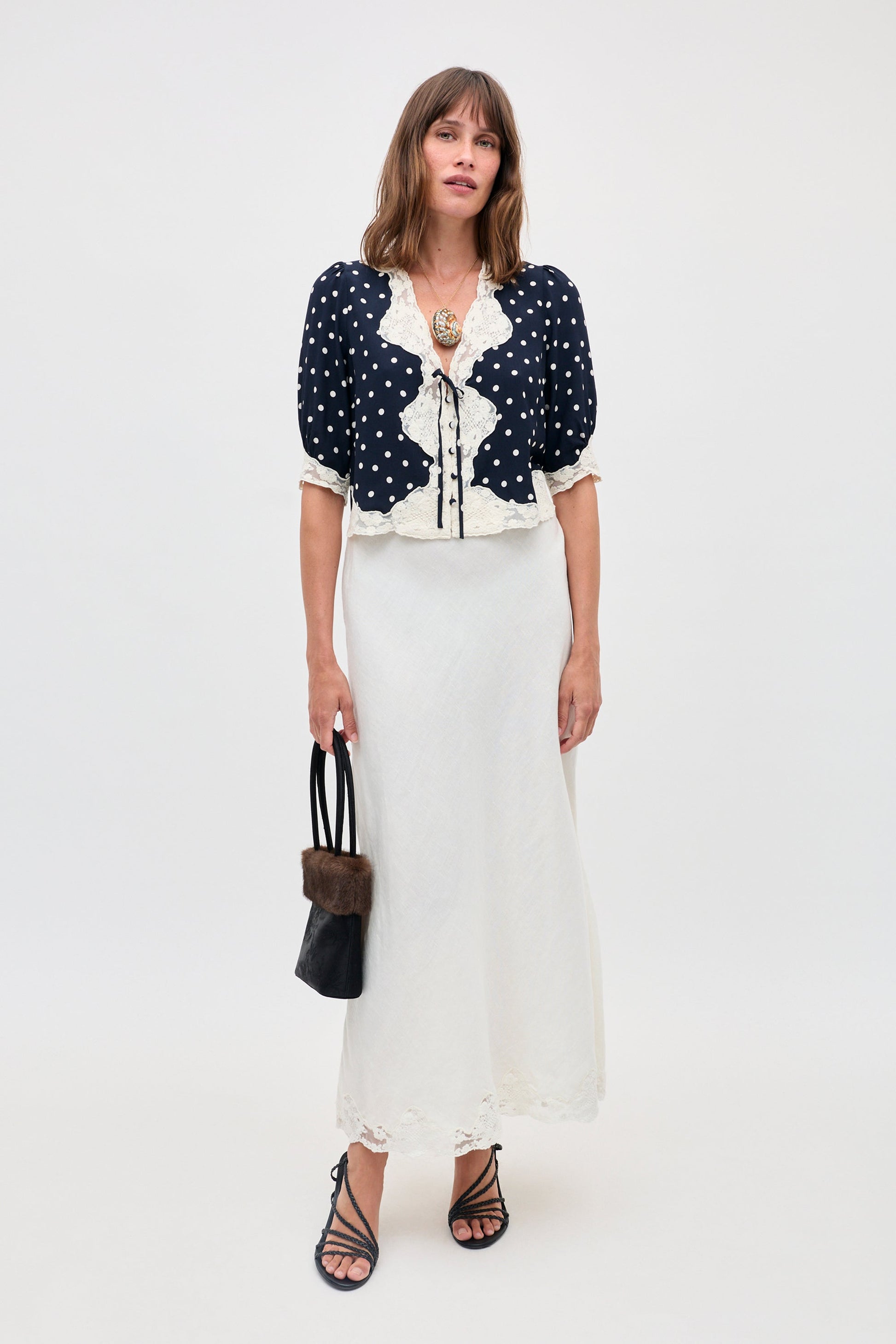 ursula top layla dot navy