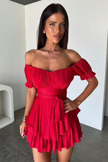 Ciera Playsuit - Red