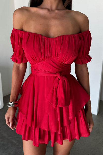 Ciera Playsuit - Red