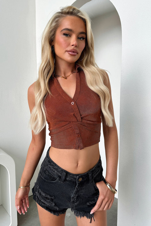 Esme Crop - Rust