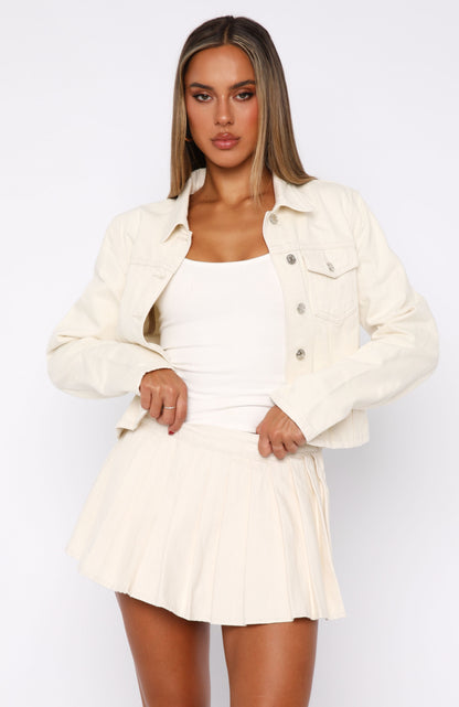 Ayla Denim Jacket Cream