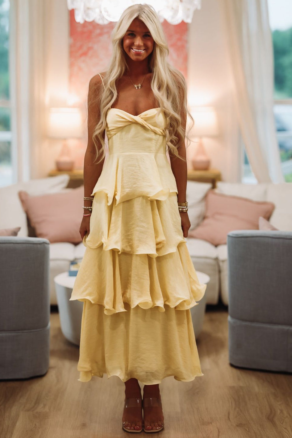 One More Dance Maxi Dress - Yellow