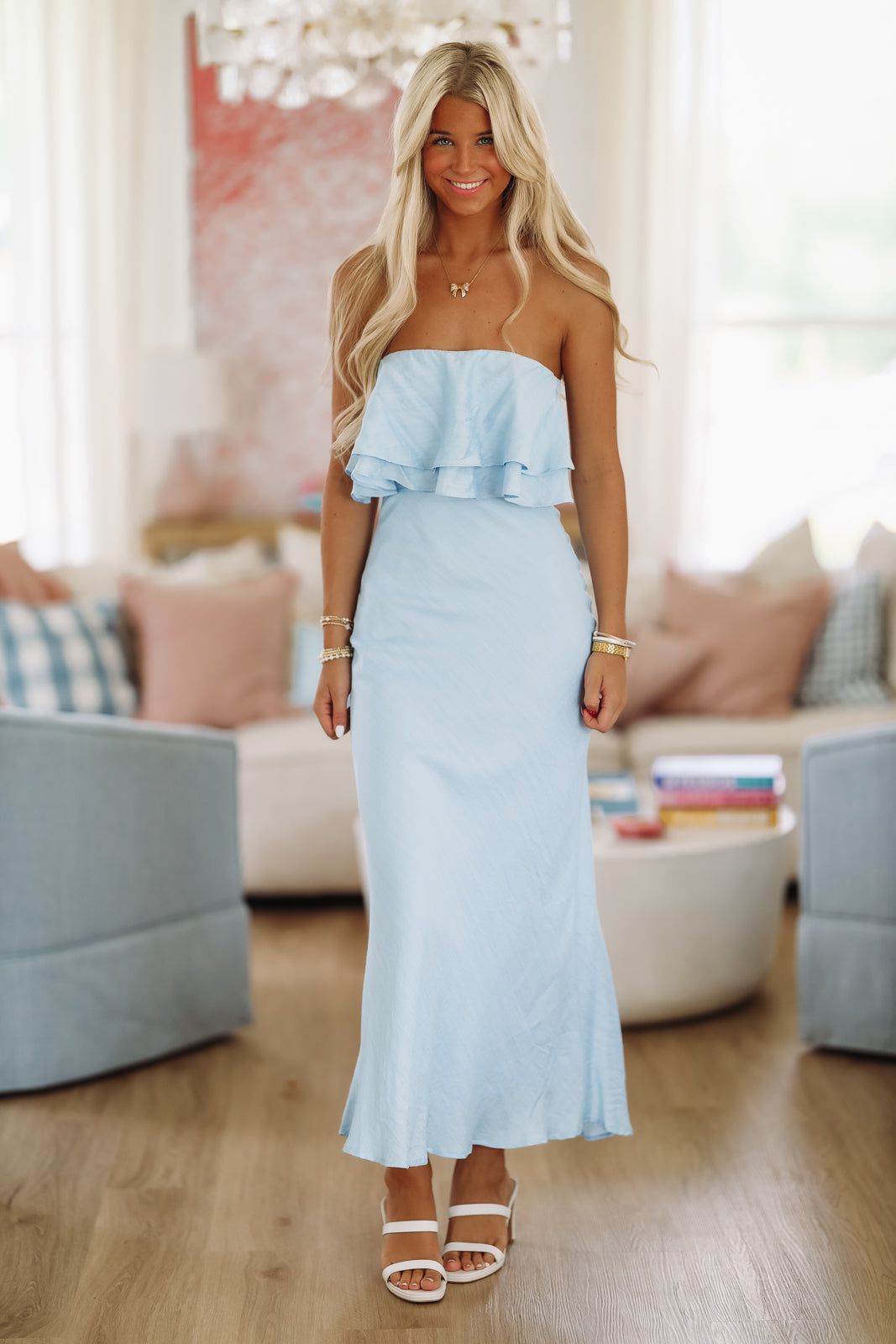 Del Mar Blue Maxi Dress - Blue