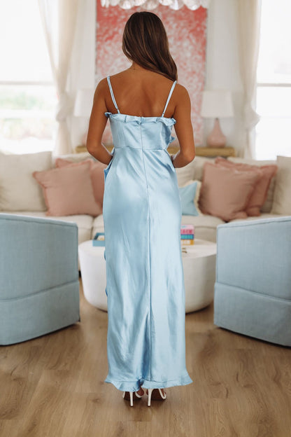 Citrus Spice Maxi Dress - Blue