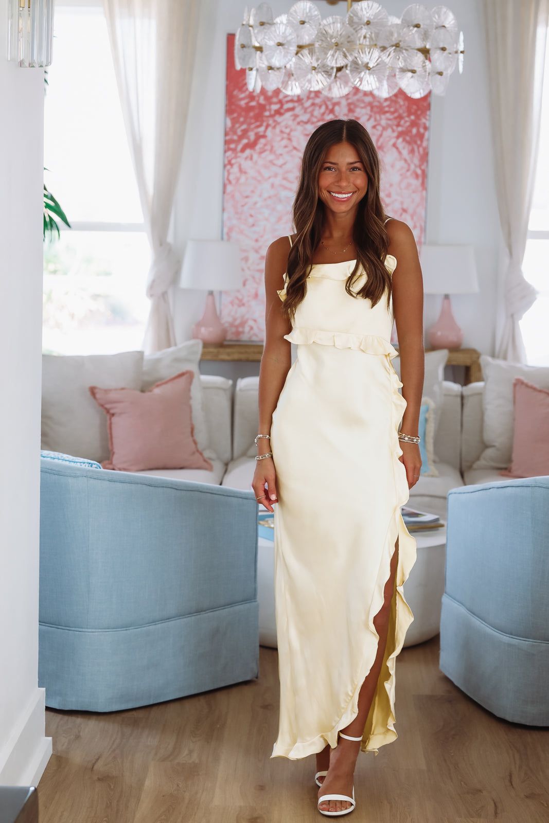 Citrus Spice Maxi Dress - Lemon Yellow