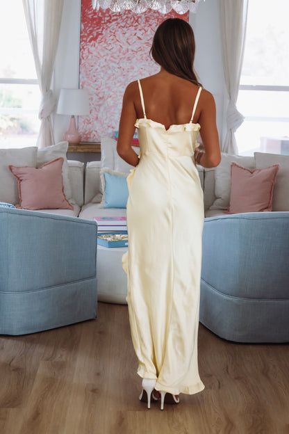 Citrus Spice Maxi Dress - Lemon Yellow