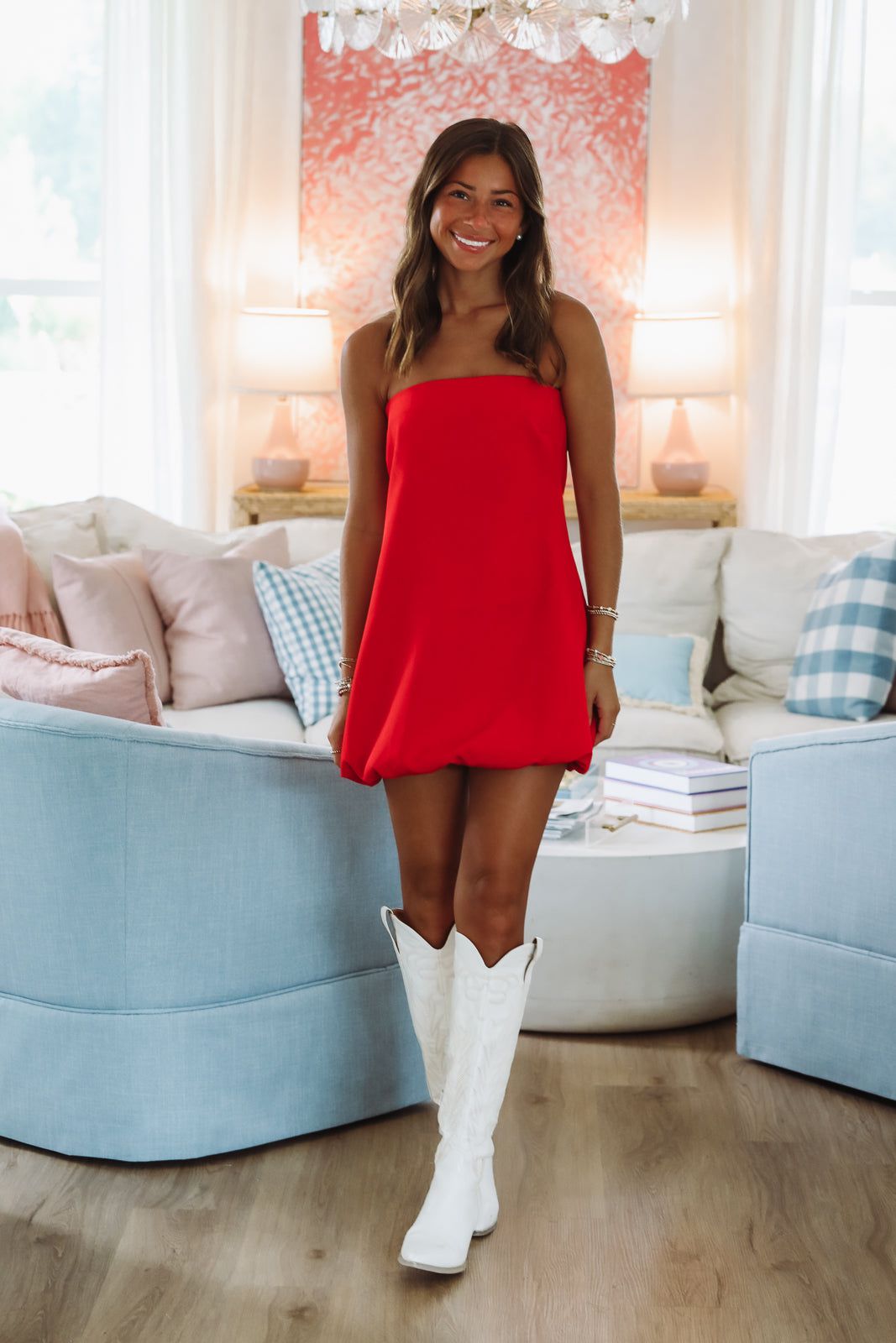 Rally On Mini Dress - Red