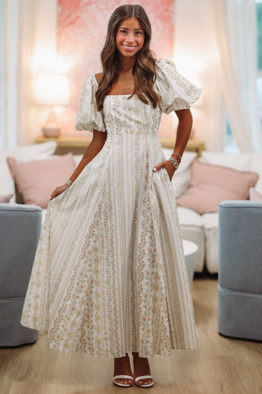Peach of a Day Midi Dress - Peach