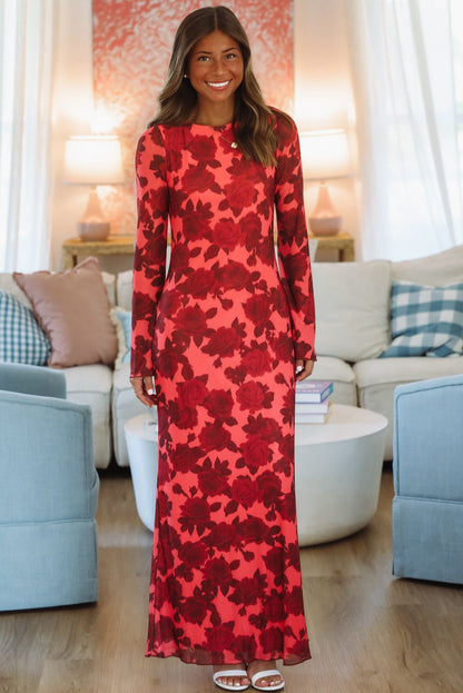 Blooming Belle Maxi Dress - Red