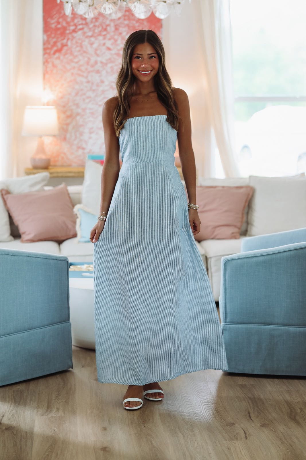 Regency Maxi Dress - Navy