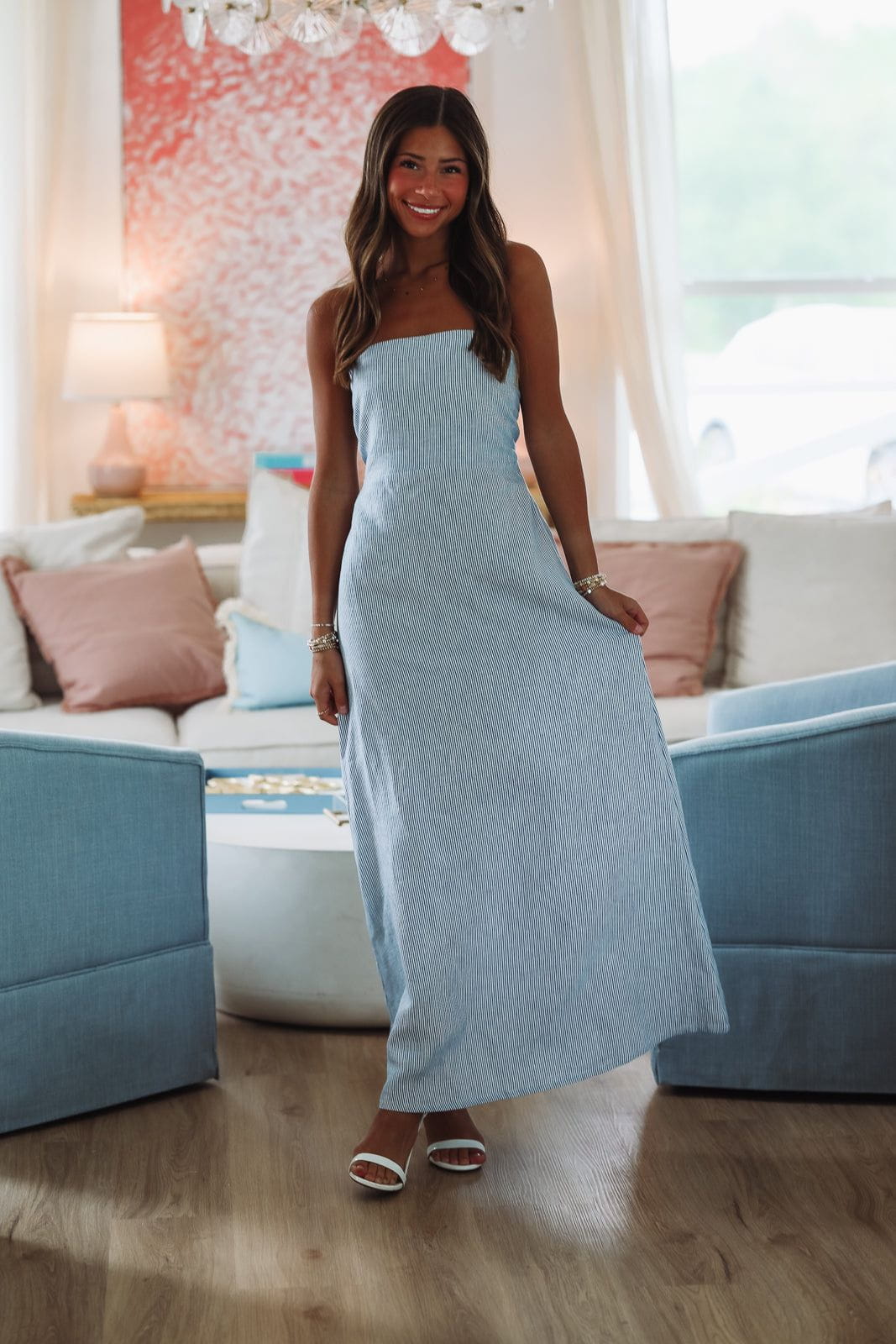Regency Maxi Dress - Navy