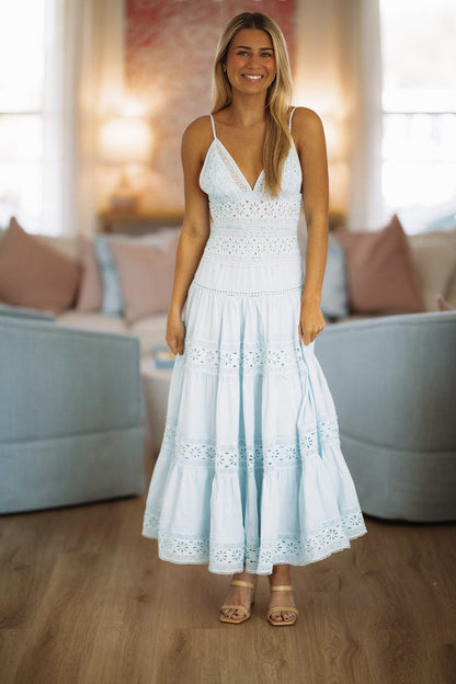 Romance Edit Midi Dress - Baby Blue