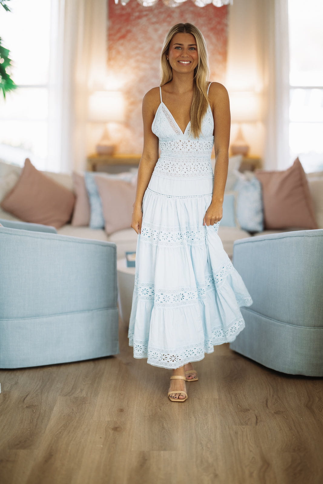 Romance Edit Midi Dress - Baby Blue