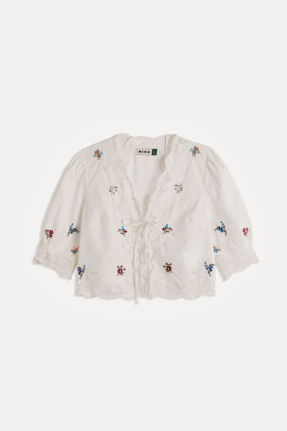 Ursula  -  Bud Embroidery White