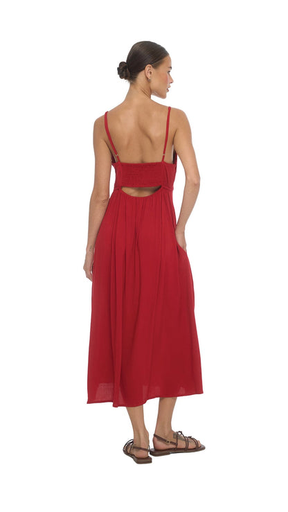Soller Mio Midi Dress - Solid Ruby