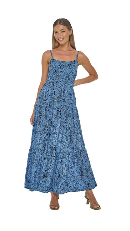 The Lifestyle Heiva Maxi Dress - Savanae Blue