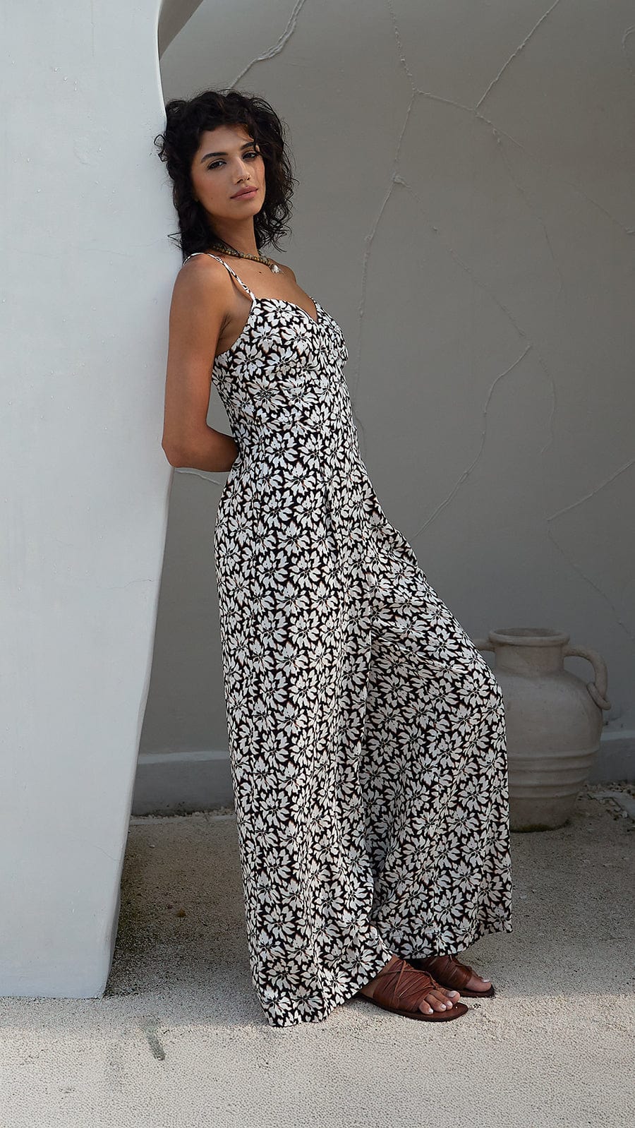 Tropical Morena Jumpsuit - Bloomcrest Black