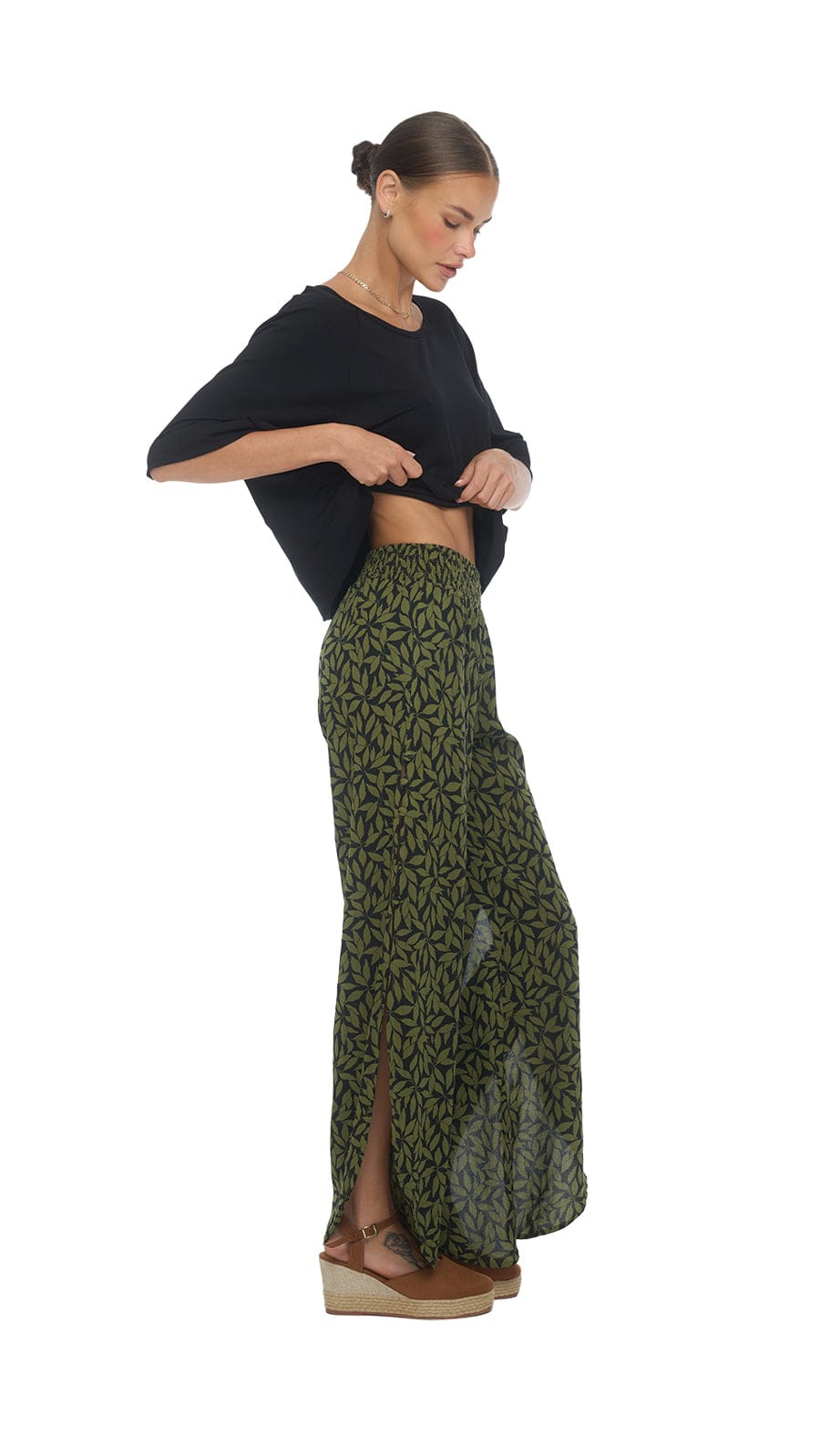 Stairway to Haven Pants - Petaline Black
