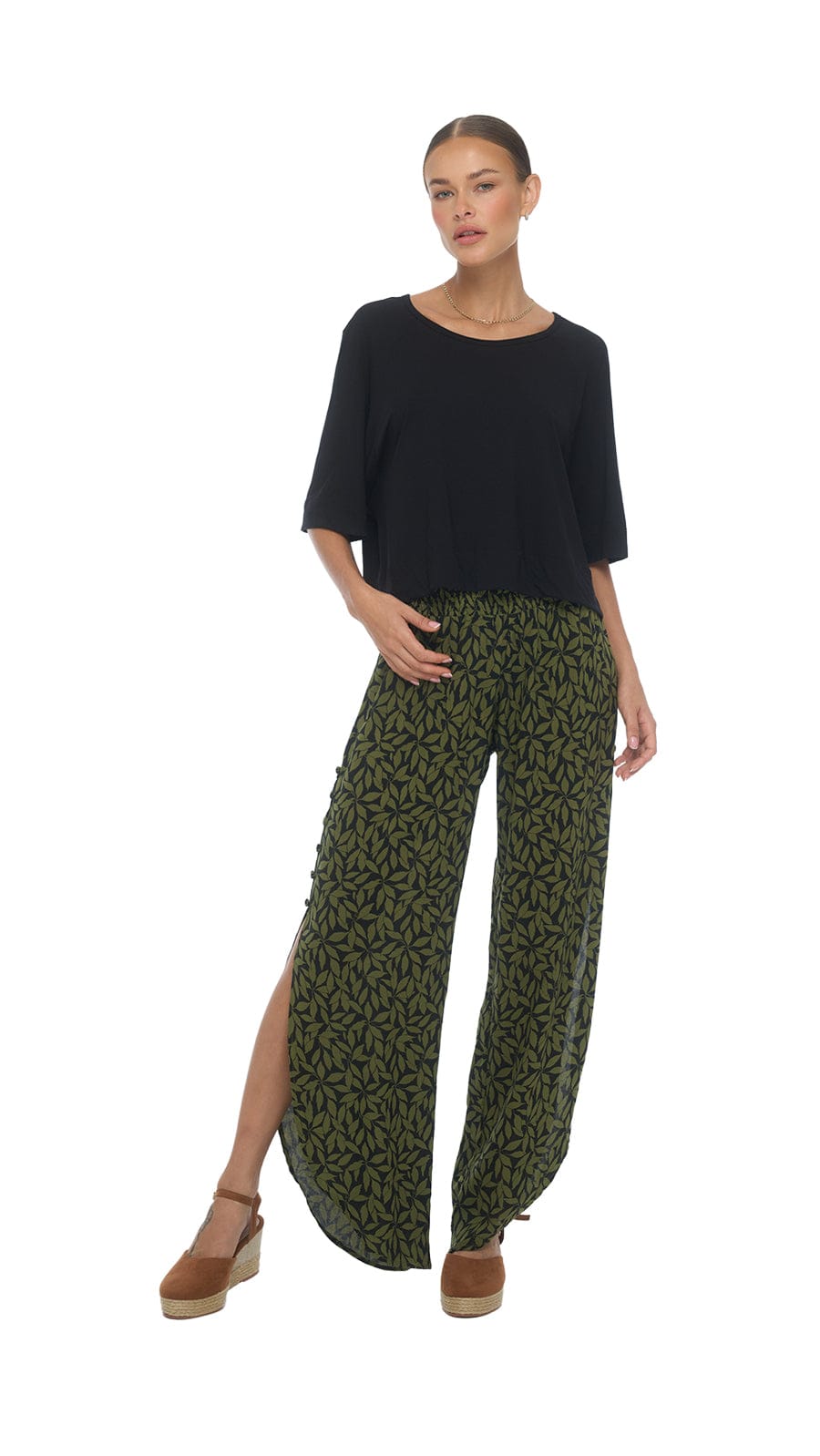 Stairway to Haven Pants - Petaline Black
