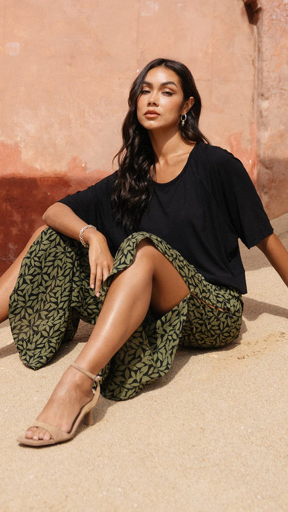 Stairway to Haven Pants - Petaline Black