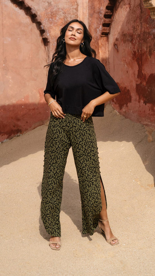 Stairway to Haven Pants - Petaline Black